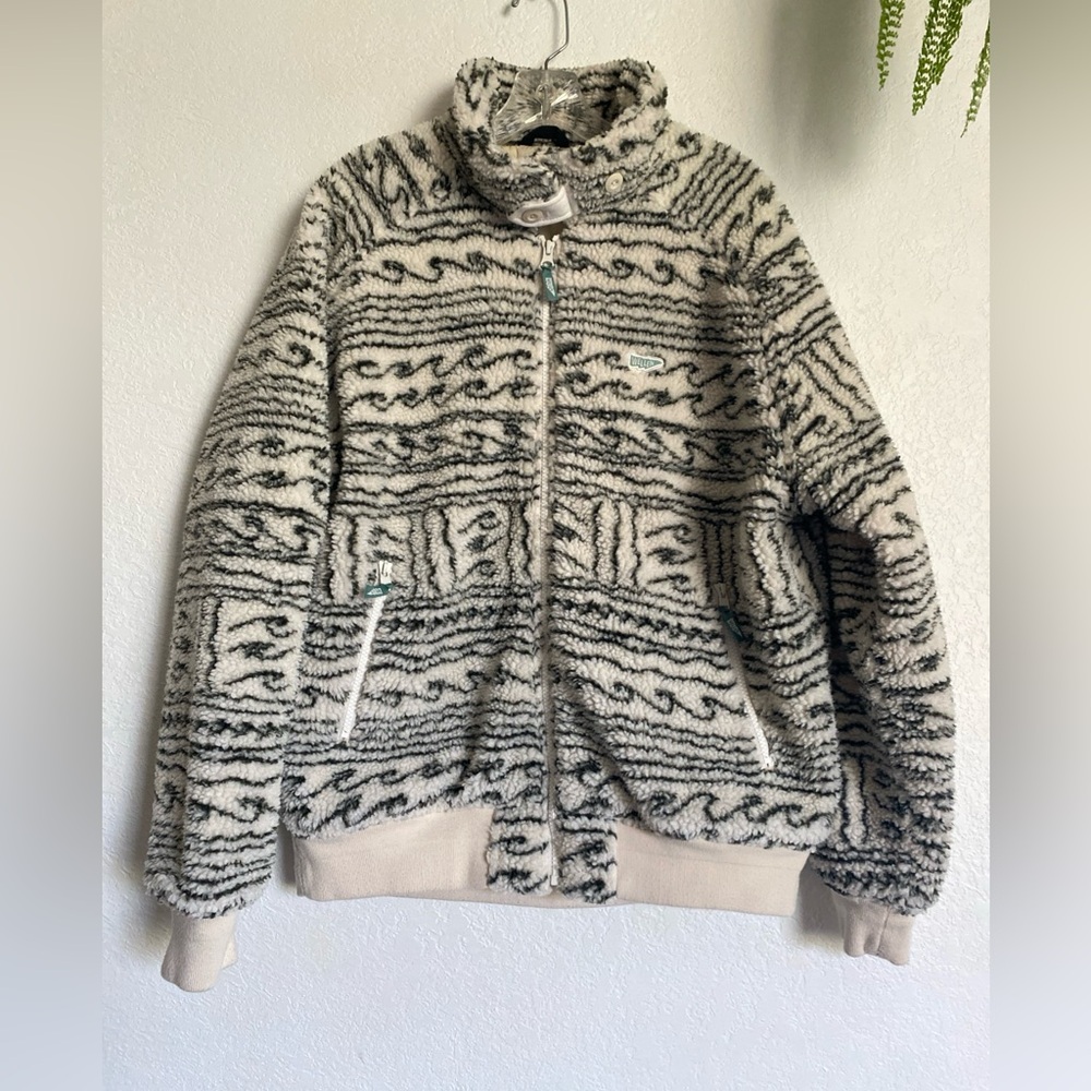 Wellen dawn patrol quilted fleece jacket full zip SZ MEDIUM